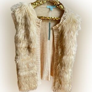 NWT She + Sky Faux Fur Vest